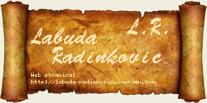 Labuda Radinković vizit kartica